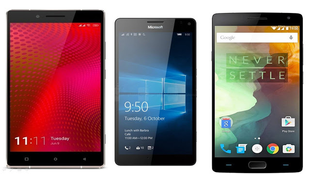 Gionee Elife E8 vs Microsoft Lumia 950 vs OnePlus 2