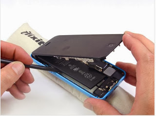 Detailed internal components of the iPhone 5c smartphone