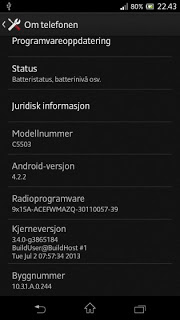 Sony begins Android 4.2.2 update for Xperia ZR (Firmwave 10.3.1.A.0.244)